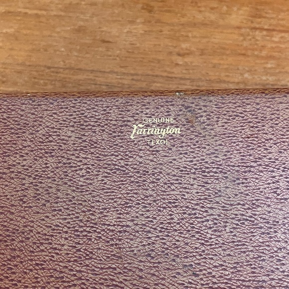 Brown and gold vintage farrington travel jewelry case clutch - Picture 7 of 11